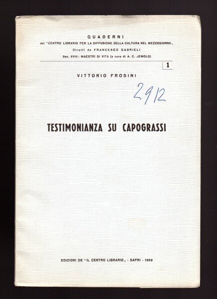 Testimonianza su Capograssi