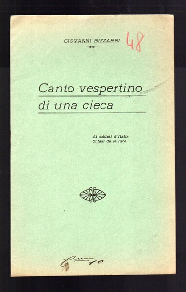 Canto vespertino di una cieca
