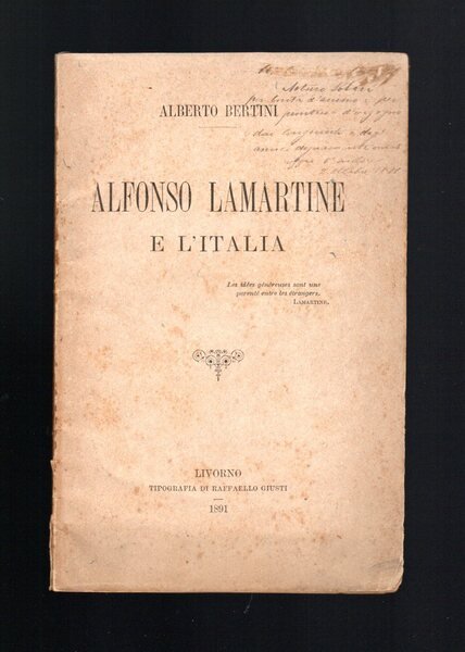 Alfonso Lamartine e l'Italia