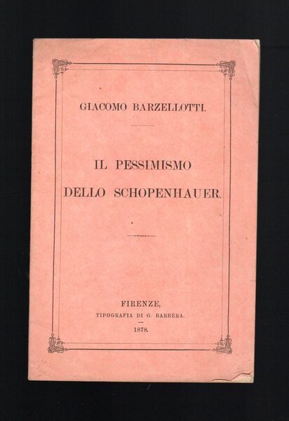 Il pessimismo dello Schopenhauer
