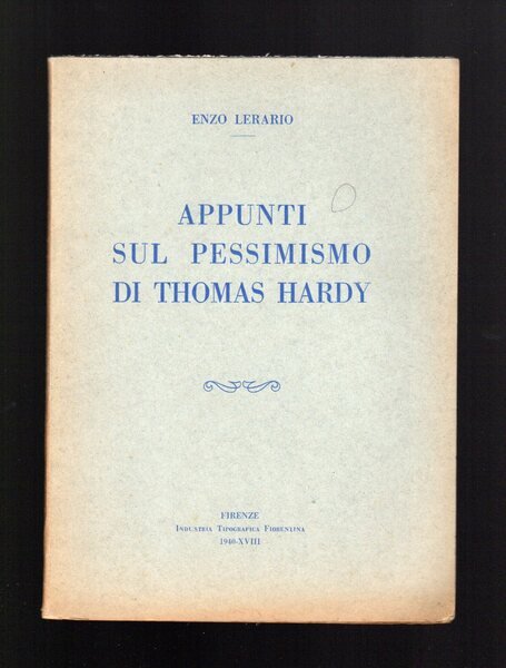 Appunti sul pessimismo di Thomas Hardy