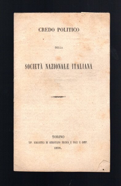 Credo politica della Società Nazionale Italiana
