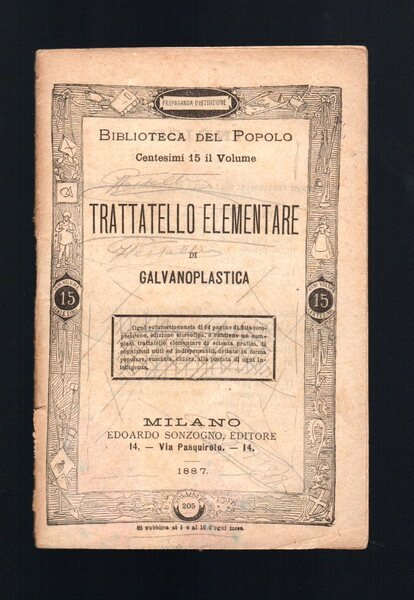 Trattatello elementare di Galvanoplastica