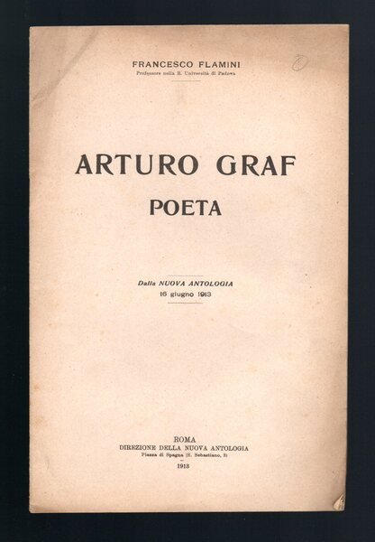 Arturo Graf poeta