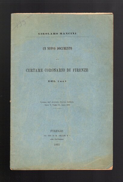 Un nuovo documento sul certame Coronario di Firenze del 1441