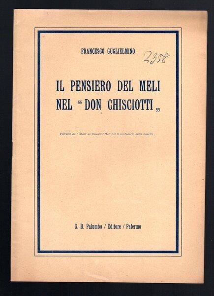 Il pensiero del Meli nel "Don Chisciotti"