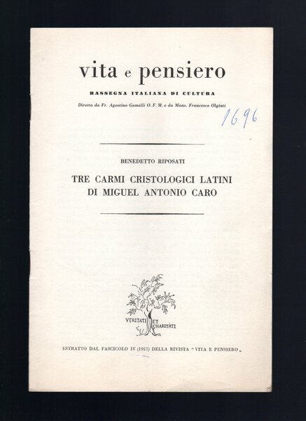 Tre Carmi cristologici latini di Miguel Antonio Caro
