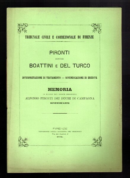 Pironti contro Boattini e Del Turco
