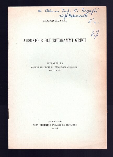 Ausonio e gli epigrammi greci