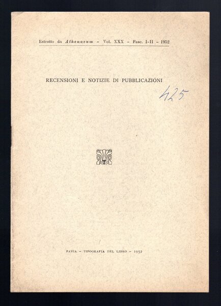 Recensioni e notizie di pubblicazioni