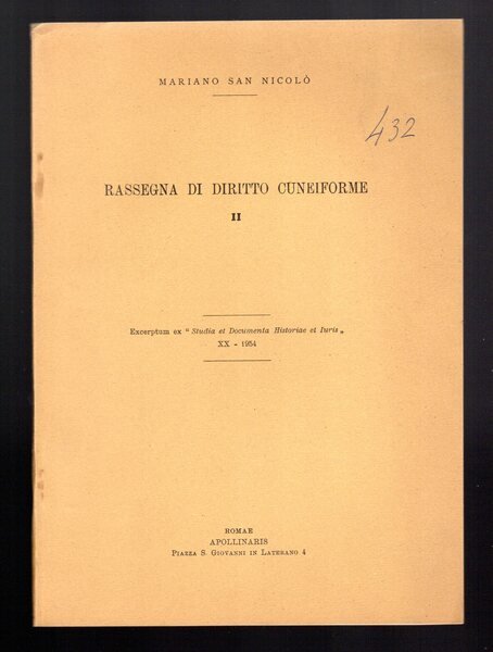 Rassegna di diritto cuneiforme II