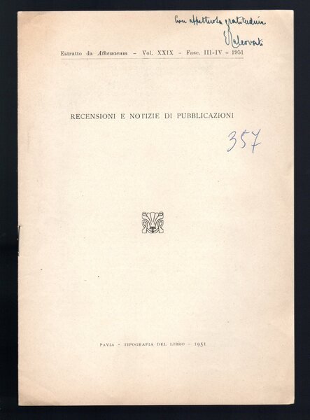 Recensioni e notizie di pubblicazioni