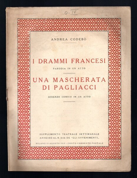 I drammi francesi - Una maschera di pagliacci