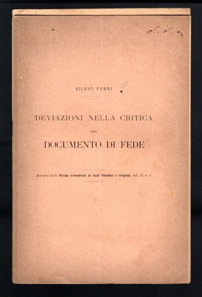 Deviazioni nella critica del documento di fede