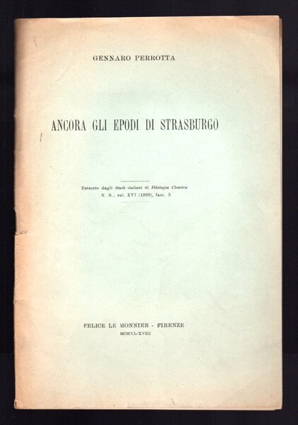 Ancora gli Epodi di Strasburgo