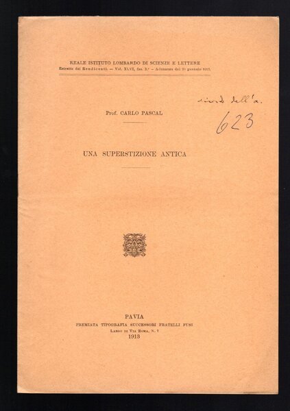 Una superstizione antica