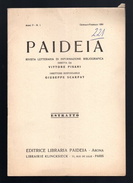 Tucidide. Rassegna dei principali problemi sullo scrittore e sullo storico