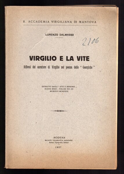 Virgilio e la vite Riflessi del carattere di Virgilio nel …
