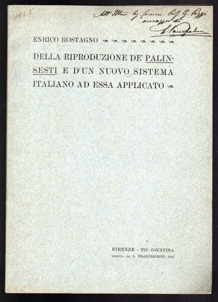 Della riproduzione de' Palinsesti e d'un nuovo sistema italiano ad …