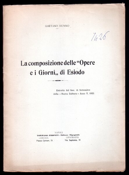La composizione delle "Opere e i Giorni" di Esiodo