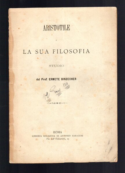 Aristotile. La sua filosofia