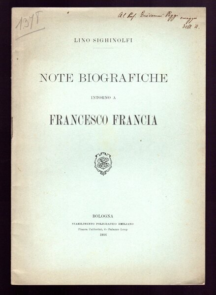 Note biografiche intorno a Francesco Grancia