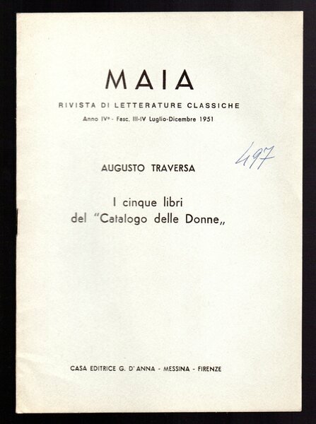 I cinque libri del "Catalogo delle Donne"