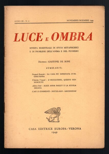 Luce e ombra. Rivista bimestrale di studi metapsichici e di …