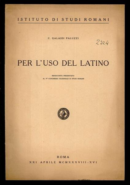 Per l'uso del latino