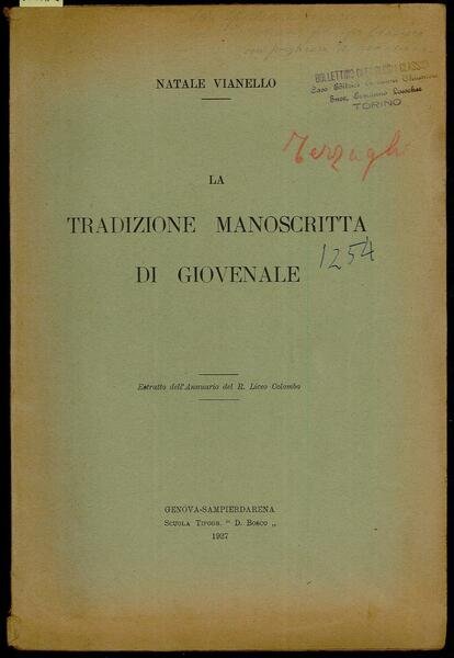 La tradizione manoscritta di Giovenale