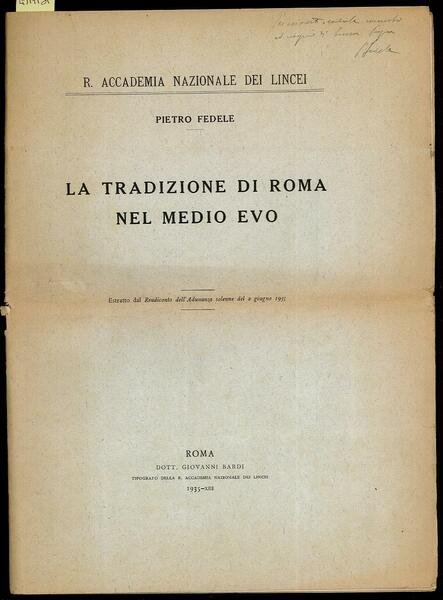 La tradizione di Roma nel Medio Evo