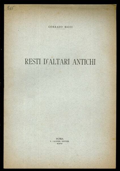 Resti d'Altari antichi