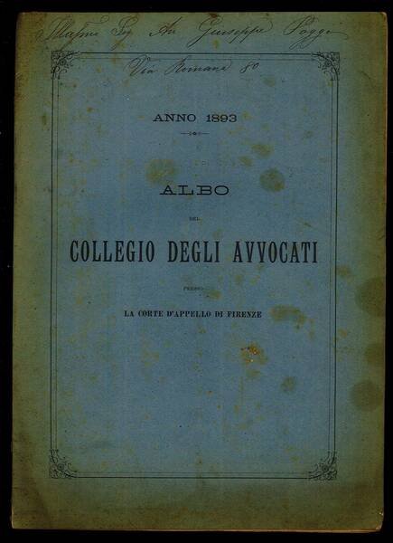 Albo del Collegio degli Avvocati presso la Corte d'Appello di …