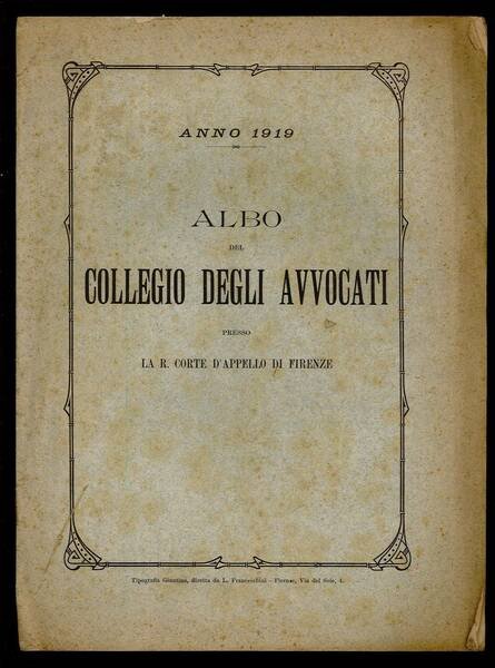Albo del Collegio degli Avvocati presso la Corte d'Appello di …