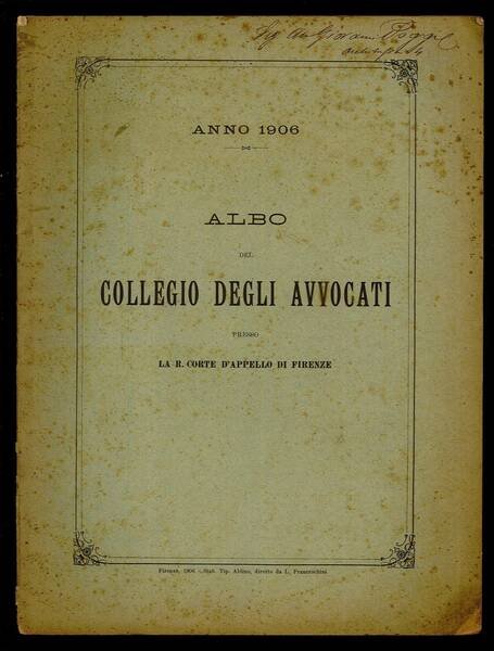 Albo del Collegio degli Avvocati presso la Corte d'Appello di …