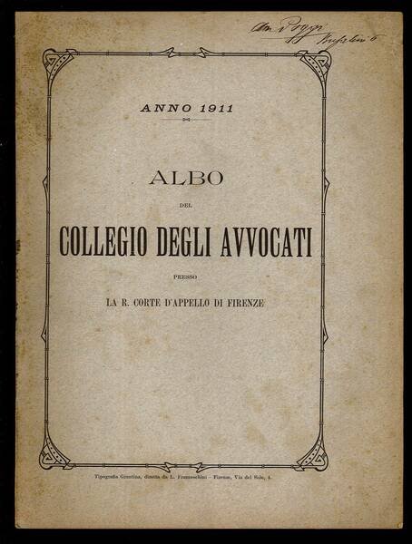 Albo del Collegio degli Avvocati presso la Corte d'Appello di …