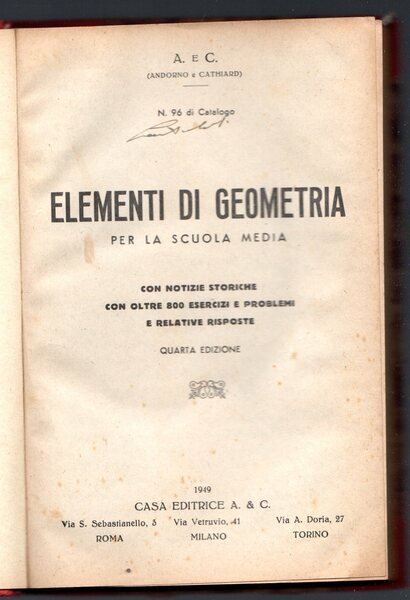 Elementi di Geometria per la scuola media