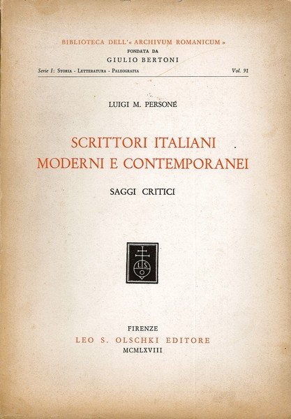 Scrittori italiani moderni e contemporanei