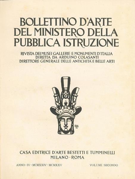 Bollettino d'arte del Ministero della Pubblica Istruzione