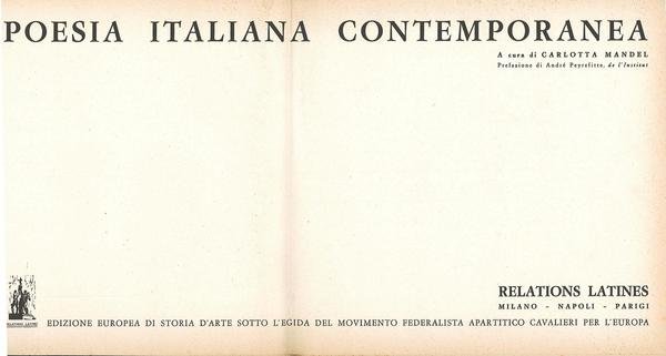 Poesia italiana contemporanea