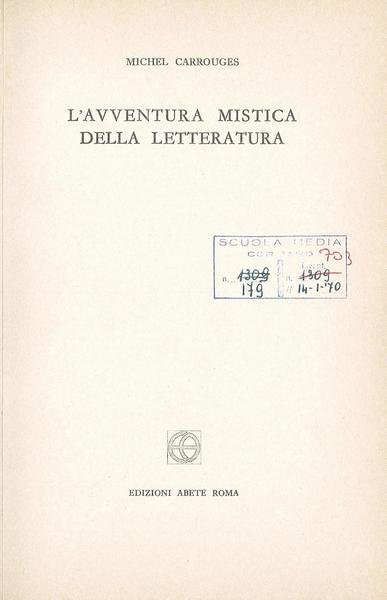 L'avventura mistica della letteratura