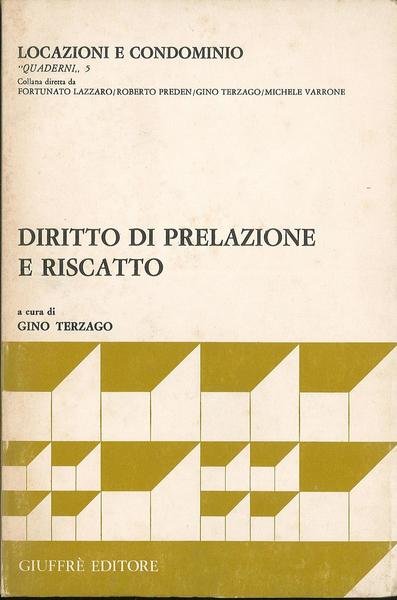 Diritto di prelazione e riscatto