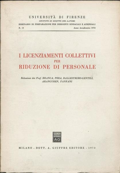 I licenziamenti collettivi per riduzione di personale