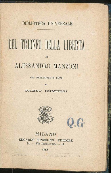 Del trionfo della libertà
