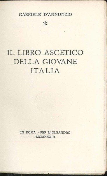 Il libro ascetico della Giovane Italia
