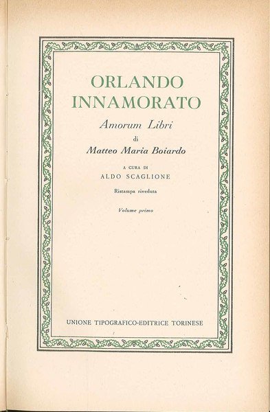 Orlando innamorato Amorum libri di Matteo Maria Boiardo - Volume …