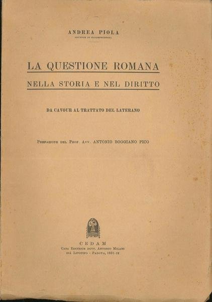 La questione romana nella storia e nel diritto