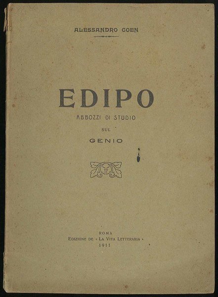 Edipo - Abbozzi di studio sul Genio