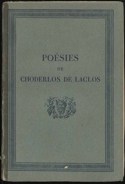 Poesies de Choderlos de Laclos