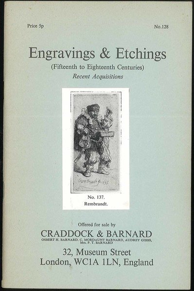 Engravings & Etchings- Fifteenth to Eighteenth Centuries-Recent Acquisitions